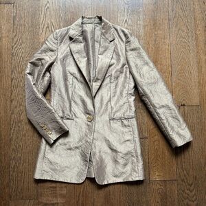 Massimo Dutti Gold Blazer | Size 2
